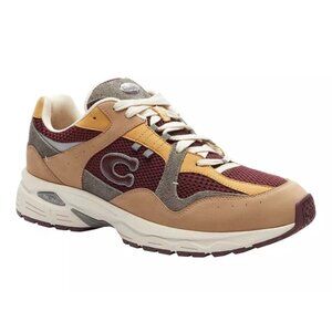 Coach Men Stylish Multicolor Lace Up Casual Sneakers Size 9D
